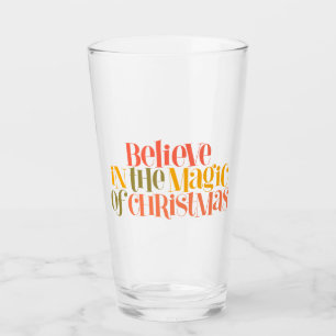 Believe in the Magic of Christmas - Retro Style Glass