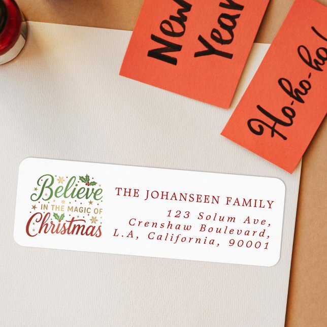 Believe in the Magic of Christmas Return Address (Creator Uploaded)