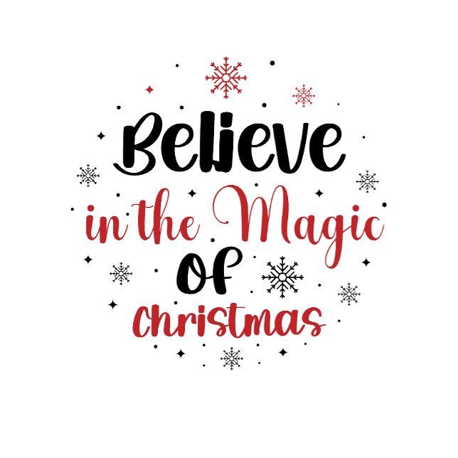 Believe in the Magic of Christmas Tree Decoration Card (Creator Uploaded)