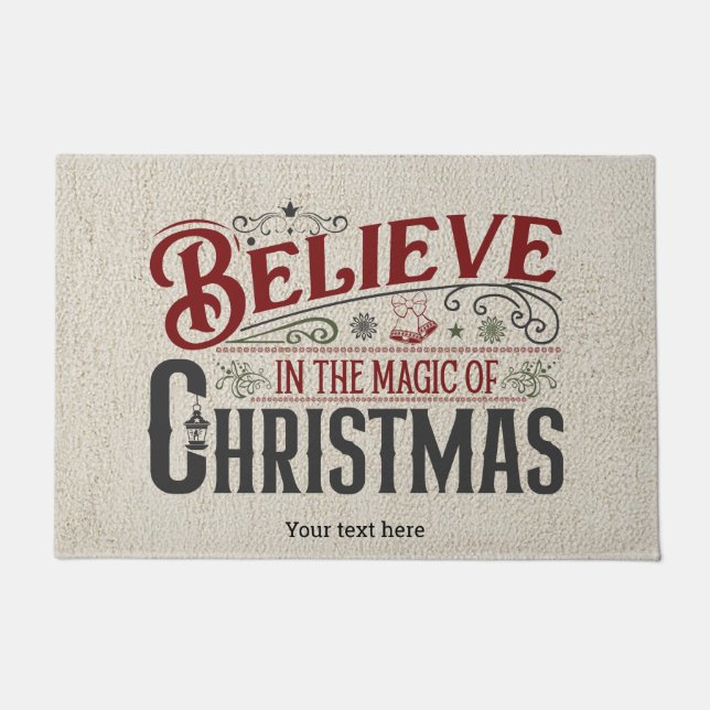Believe in the magic of xmas doormat (Front)