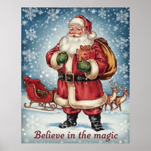 Believe in the Magic Santa Claus Poster (Front)