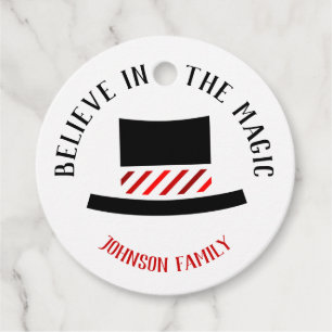 Believe in the Magic - Snowmans Top Hat Favour Tags