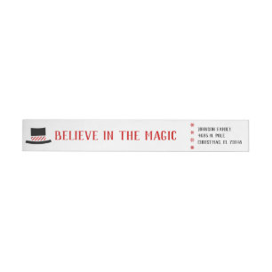Believe in the Magic - Snowmans Top Hat Wrap Around Label