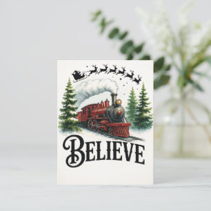 Believe in the Magic Train Holiday Card