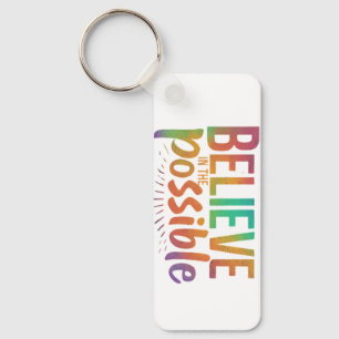 Believe in the Possible - Aluminium Rectangle  Key Ring