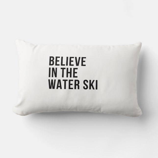 Believe in the water ski lumbar cushion (Front)