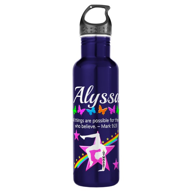 BELIEVE IN THIS GYMNAST CUSTOM WATER BOTTLE (Front)