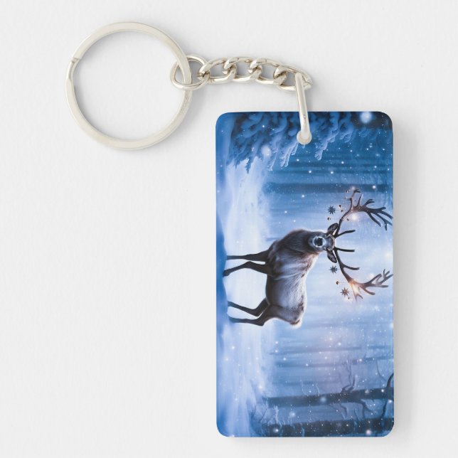 Believe in Winter Magic - Reindeer Key Ring (Front)