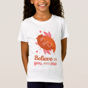 Believe In You And Me Cuddling Otters With Hearts T-Shirt