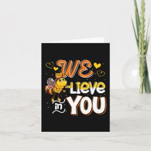 Believe In You Funny Bee Testing Day Teacher Kid T Card