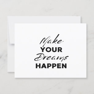 Believe in Your Dream Motivational Poster Art Text Postcard