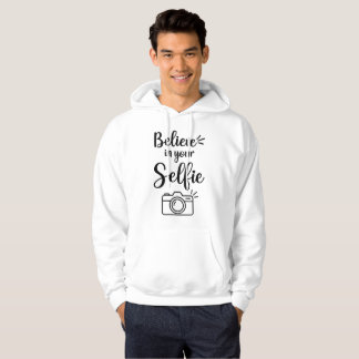 Believe In Your Selfie – Camera Icon Hoodie