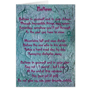 Believe in Yourself.