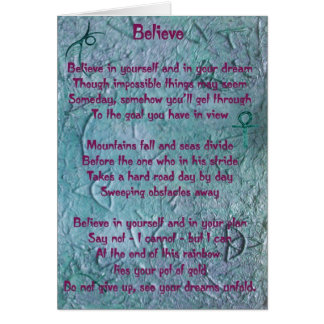 Believe in Yourself.