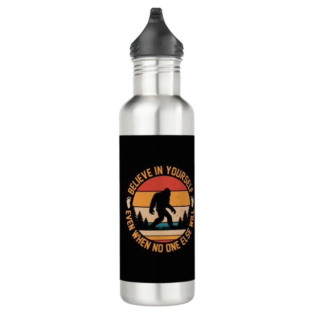 Believe In Yourself Bigfoot Black 710 Ml Water Bottle (Right)