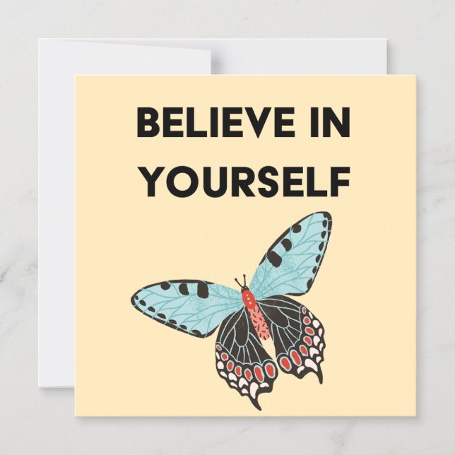 Believe In Yourself Butterfly Magnetic Card (Front)