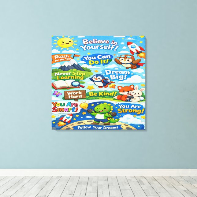 Believe in Yourself Canvas Print (Insitu(Wood Floor))