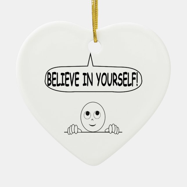 Believe In Yourself Ceramic Tree Decoration (Front)