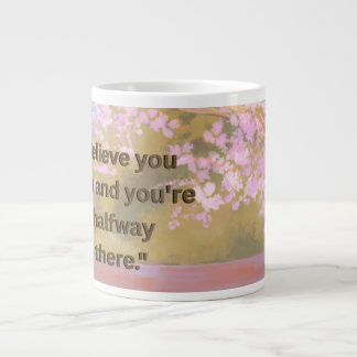 'Believe in Yourself' Cherry Blossom Jumbo Mug