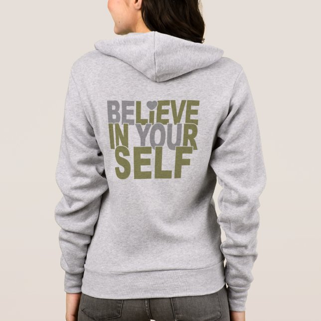 BELIEVE IN YOURSELF custom name Hoodie (Back)