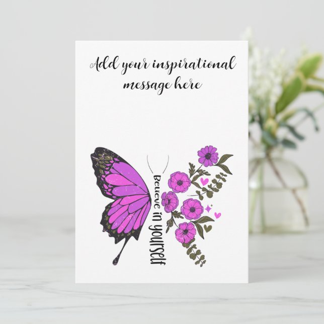 Believe in yourself custom note card (Standing Front)