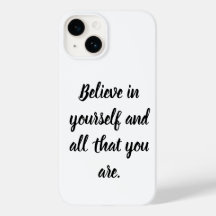 "Believe in Yourself Customisable Phone Case - Ins