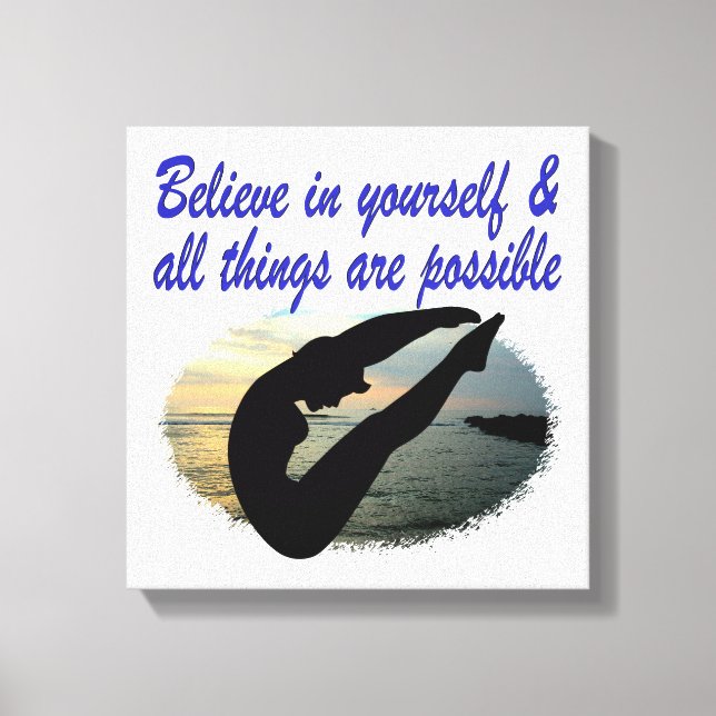 BELIEVE IN YOURSELF DIVER DREAMS CANVAS PRINT (Front)