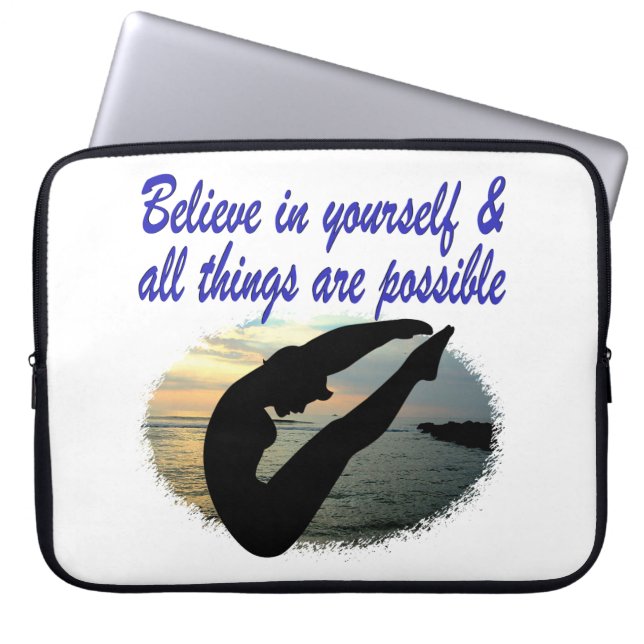 BELIEVE IN YOURSELF DIVER DREAMS LAPTOP SLEEVE (Front)