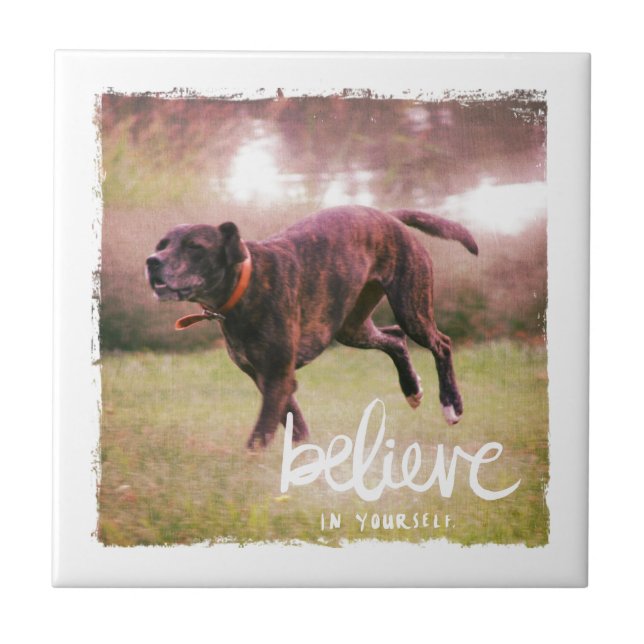 Believe in Yourself Dog Tile (Front)
