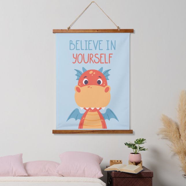 Believe In Yourself Dragon Hanging Tapestry (Bedroom)