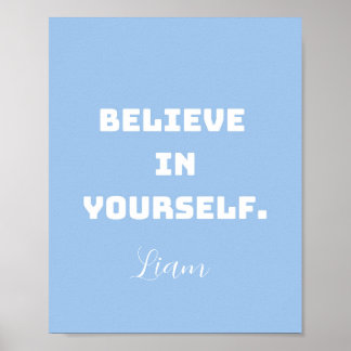 Believe in Yourself, Encouraging Wall Art for kids