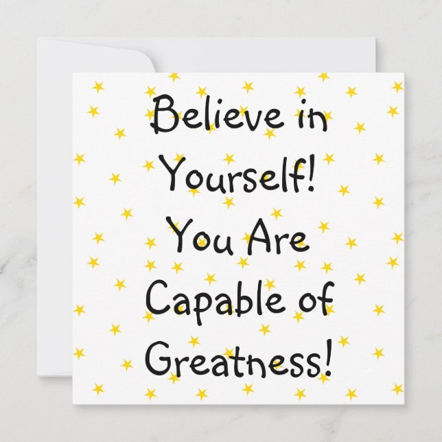 Believe in yourself Flat Card (Front)