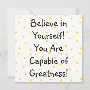 Believe in yourself Flat Card