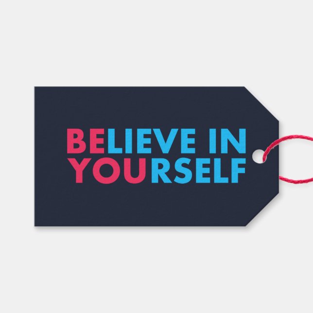 Believe in yourself gift tags (Front (Horizontal))