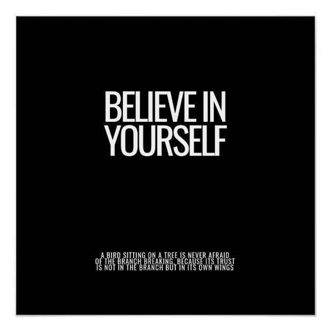 Believe In Yourself Glossy Poster (Front)