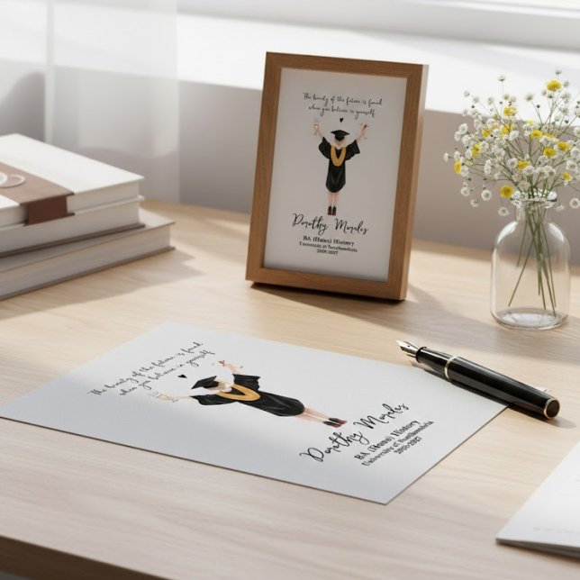 Believe in Yourself Graduation Name Degree Design Canvas Print (Creator Uploaded)