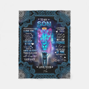 Believe In Yourself Great Gift For Son From Mum Fleece Blanket