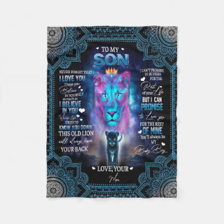 Believe In Yourself Great Gift For Son From Mum Fleece Blanket