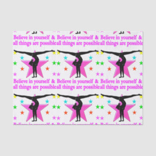 BELIEVE IN YOURSELF GYMNASTICS TISSUE PAPER