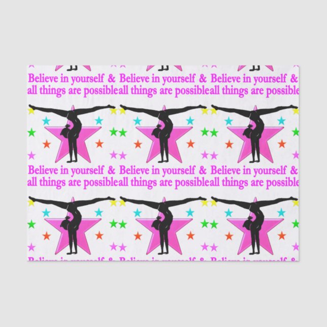 BELIEVE IN YOURSELF GYMNASTICS TISSUE PAPER (Front)