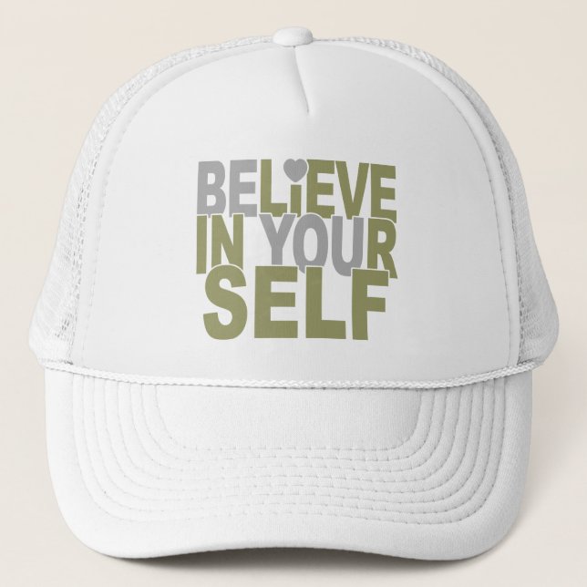 BELIEVE IN YOURSELF hat – choose colour (Front)