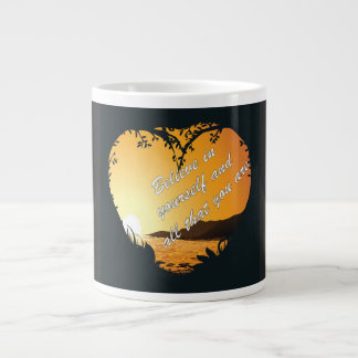 Believe in Yourself – Inspirational Heart Large Coffee Mug