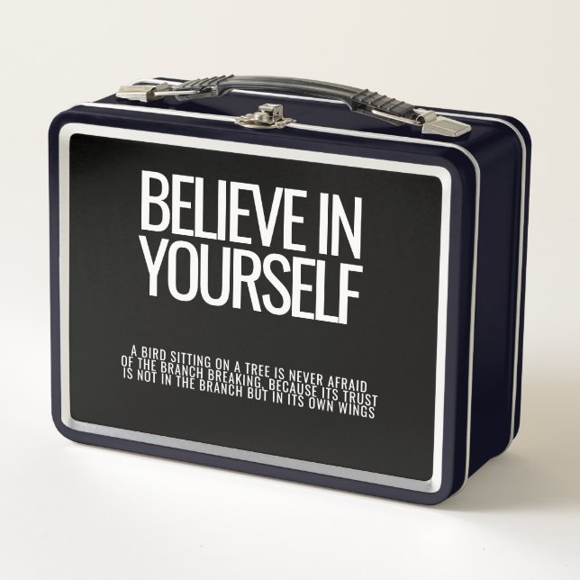 Believe In Yourself – Inspirational Metal Lunchbox (Front)
