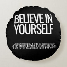 Believe in Yourself Inspirational Pillow