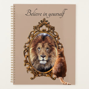 Believe In Yourself Lion Vintage Inspirational Planner