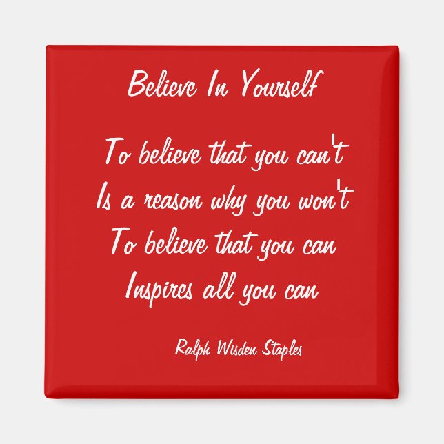 Believe in yourself magnet (Front)