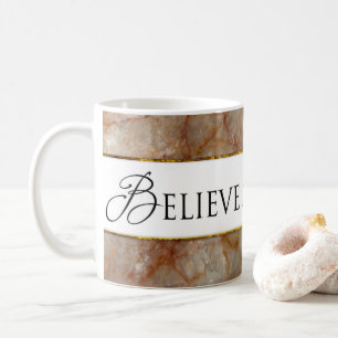 BELIEVE IN YOURSELF - MARBLE AFFECT COFFEE MUG