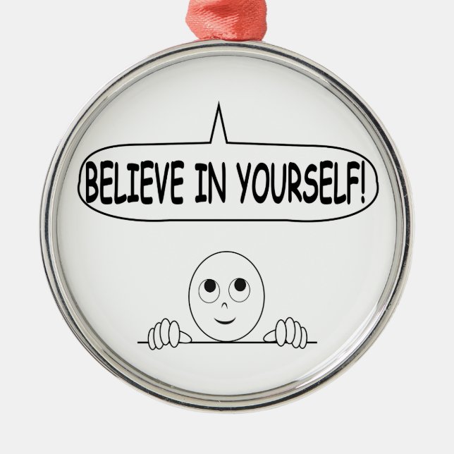 Believe In Yourself Metal Tree Decoration (Front)