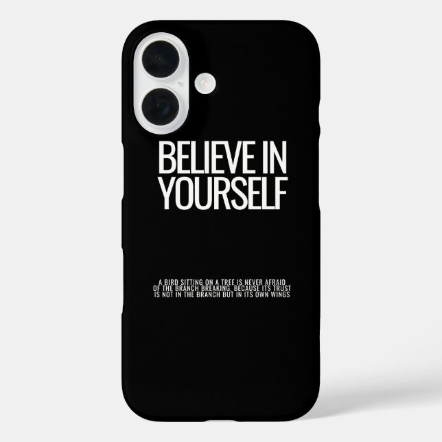 Believe In Yourself Motivational iPhone Case (Back)