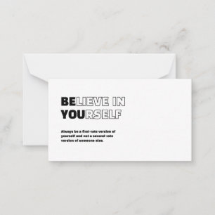 Believe in yourself  Motivational Notecard